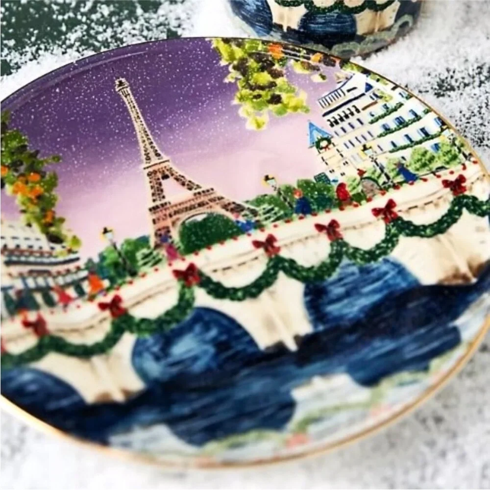 Anthropologie PARIS Holiday in the City Plate 2024